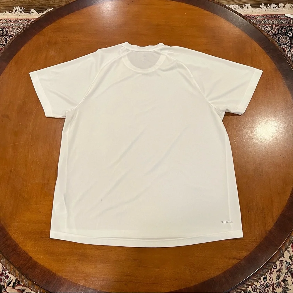 Adidas Men’s Climalite ID Performance Short-Sleeve Tee White/Black XL Workout